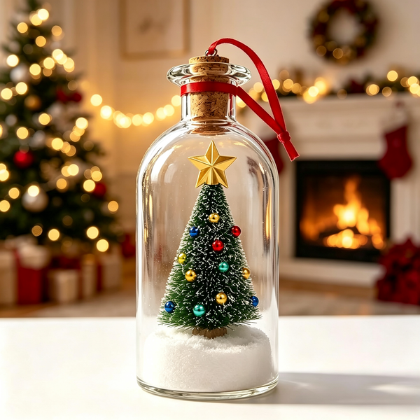 Glass Holiday Decoration 30-Second Voice Recording Keepsake