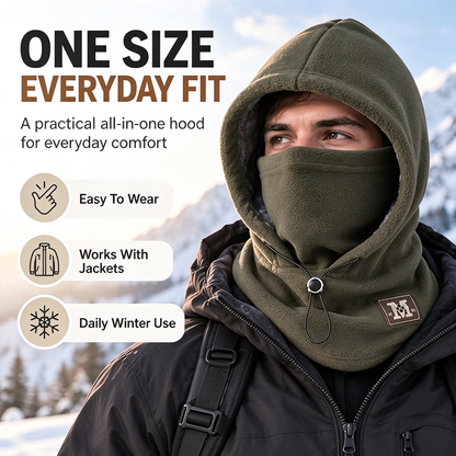 One-piece Extra-Thick Flannel Warm Mask Hat