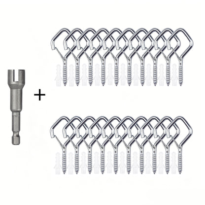 Eye Hooks Screw Heavy Duty,Ceiling Hooks for Hanging Plants,String Lights,Cup,Wind Chime,Bird Feeders