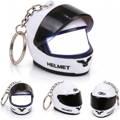 Motorcycle Helmet Keychain with Light