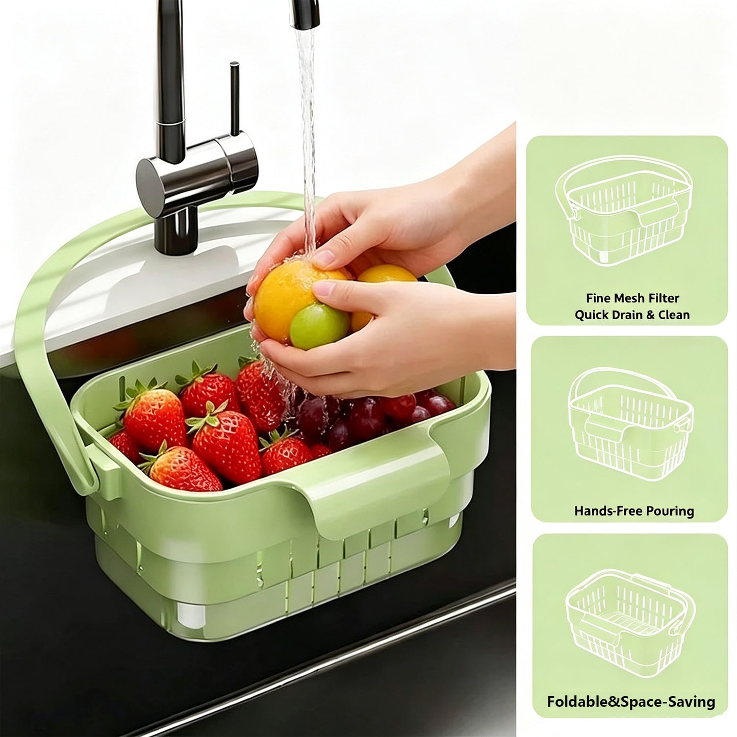 Hanging Sink Drain Basket for Efficient Drainage & Waste Collection