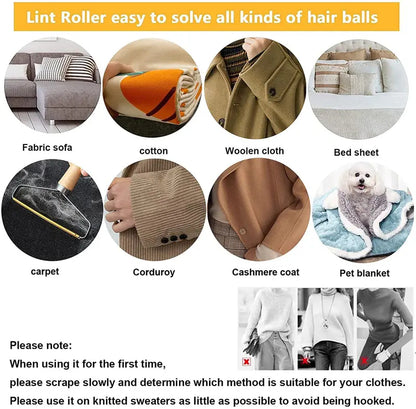 2 Pack Portable Lint Fabric Shaver Carpet Roller Scraper