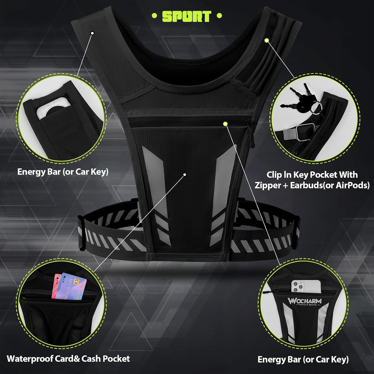 Body-Hugging Running Vest