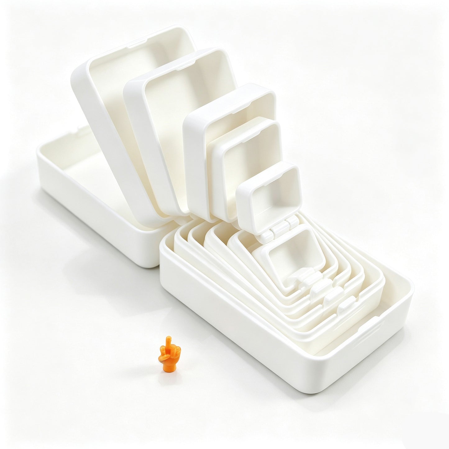 3D-Printed Multicolor Nesting Box – Includes Miniature Figurines Inside