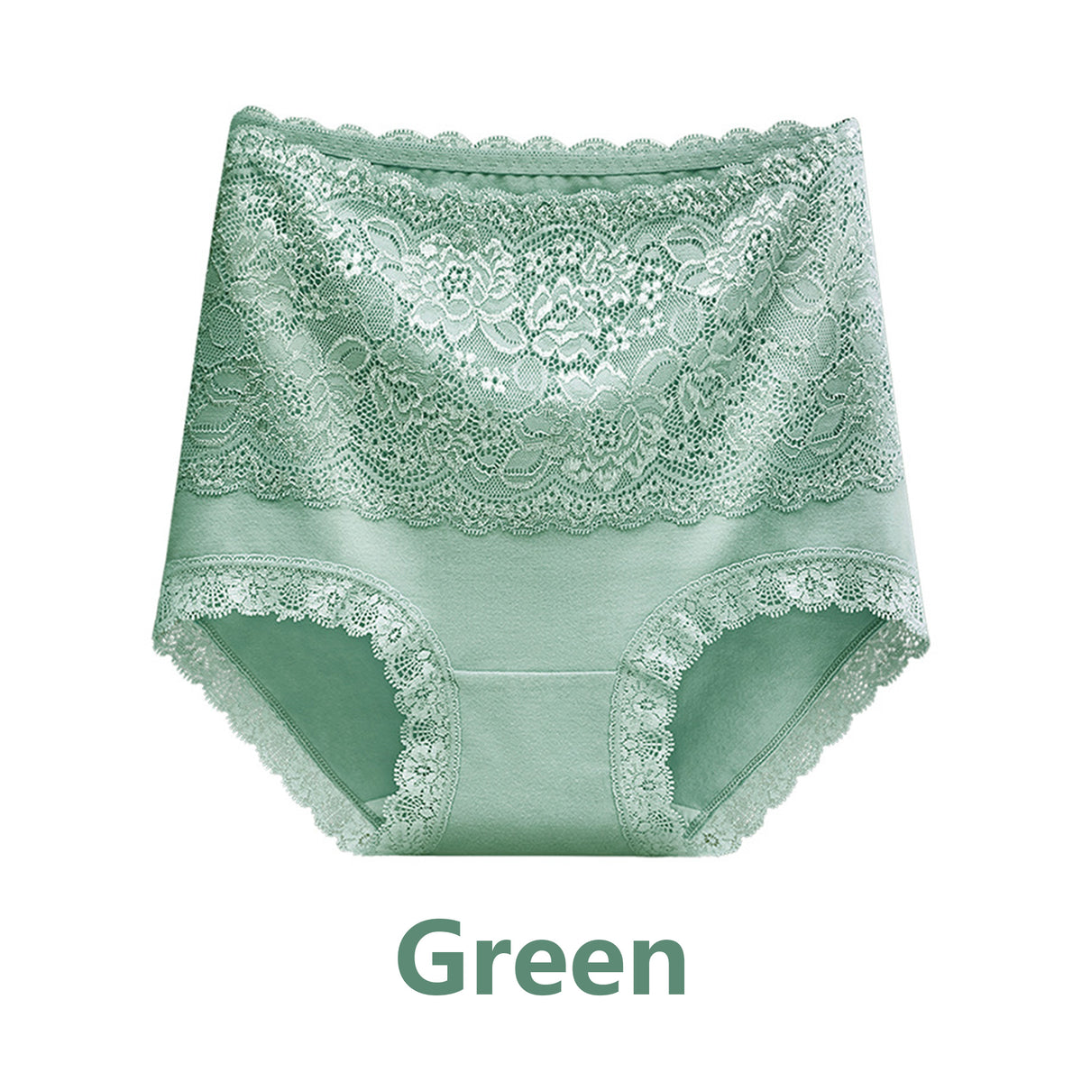 High Waisted Cotton Underwear Soft Lace Panties