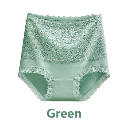 High Waisted Cotton Underwear Soft Lace Panties