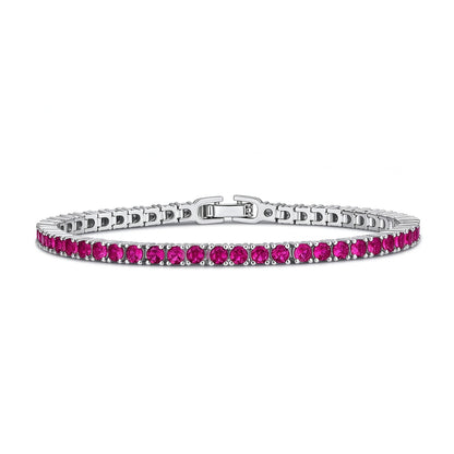 Plated Colorful Tennis Bracelets for Women