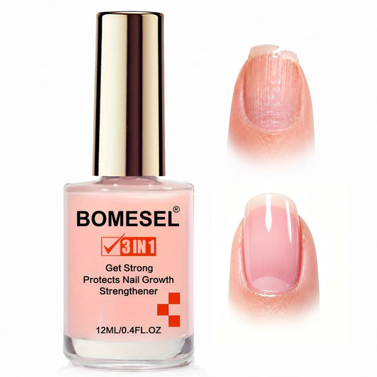 3 in 1 Nail Strengthener Nail Care Polish for Weak Brittle Nails