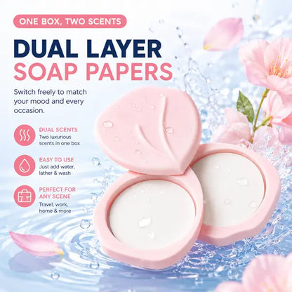 Peach-Shaped Double-Layer Portable Soap Sheet Holder