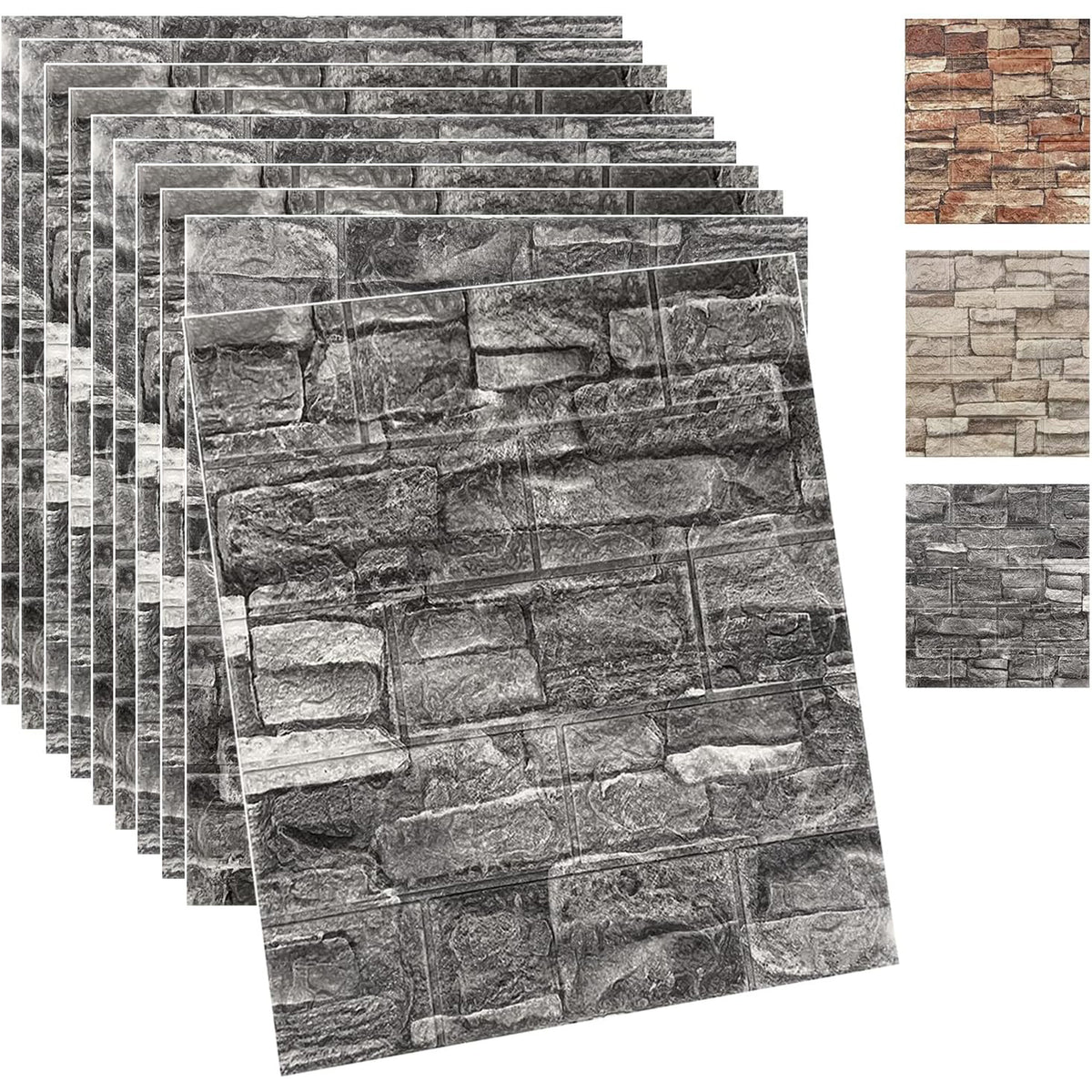 10PCS 3D Wall Panels Peel and Stick Foam