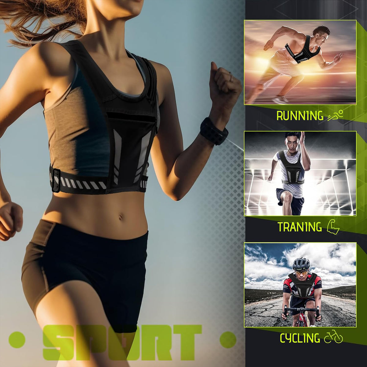 Body-Hugging Running Vest