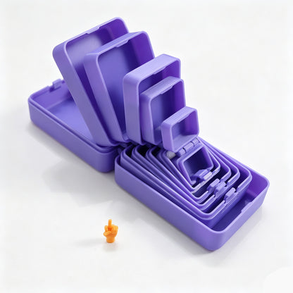 3D-Printed Multicolor Nesting Box – Includes Miniature Figurines Inside