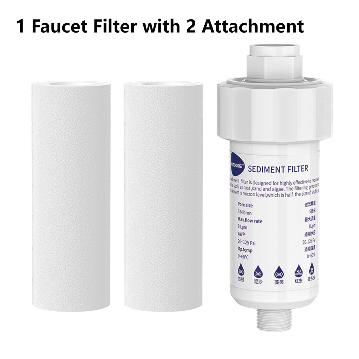 Faucet Filter with Attachment Replaceable