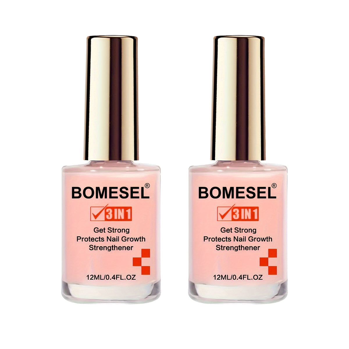 3 in 1 Nail Strengthener Nail Care Polish for Weak Brittle Nails