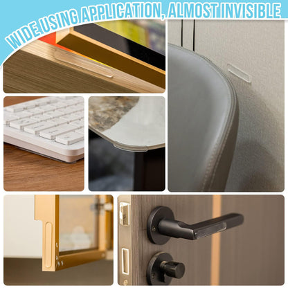 50 Pcs Cabinet Door Bumpers – Clear Self-Adhesive Rubber Pads for Noise Dampening & Protection