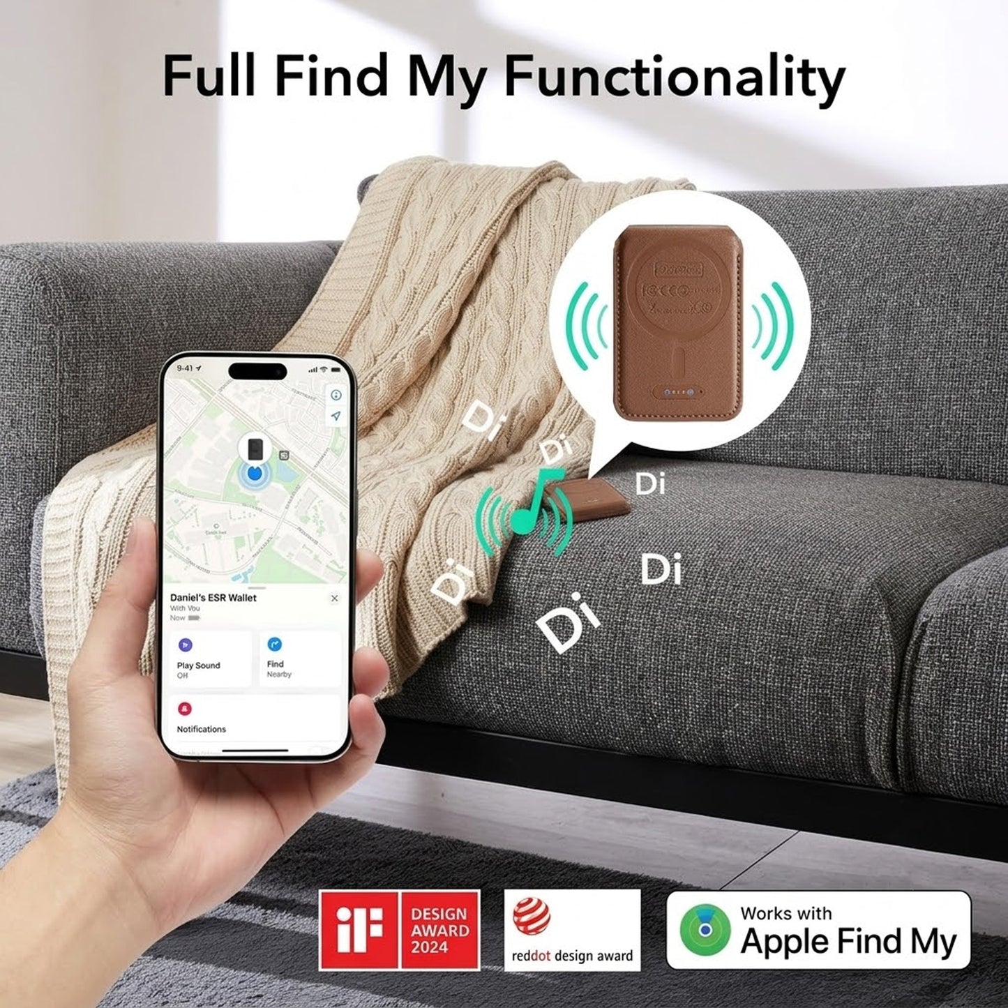 Anti-theft Magnetic Wallet with Phone Retrieval Function