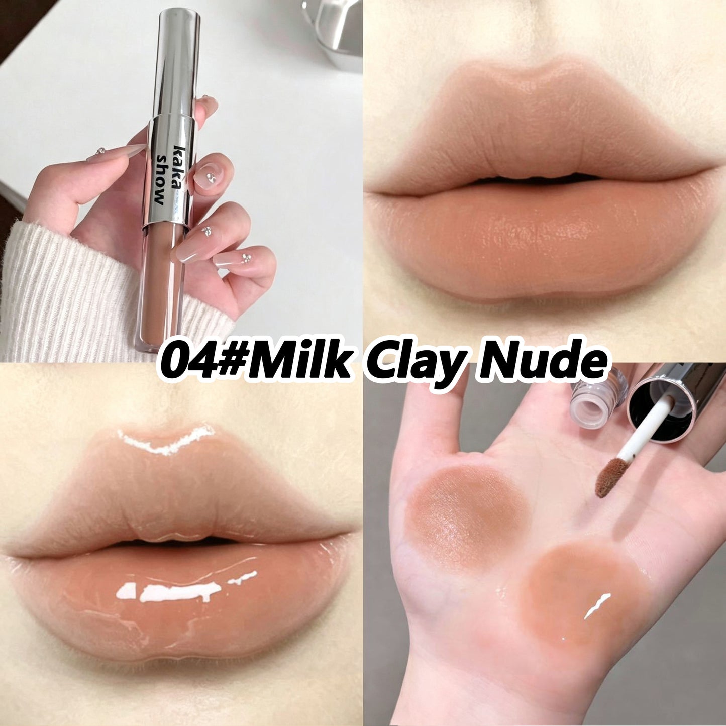 2-in-1 Dual Ended Lip Stain & Lip Oil for Moisturizing & Glossy Finish
