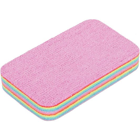 Super Absorbent 12-Layer Microfiber Sponge, Tearable, Multi-Color Rainbow