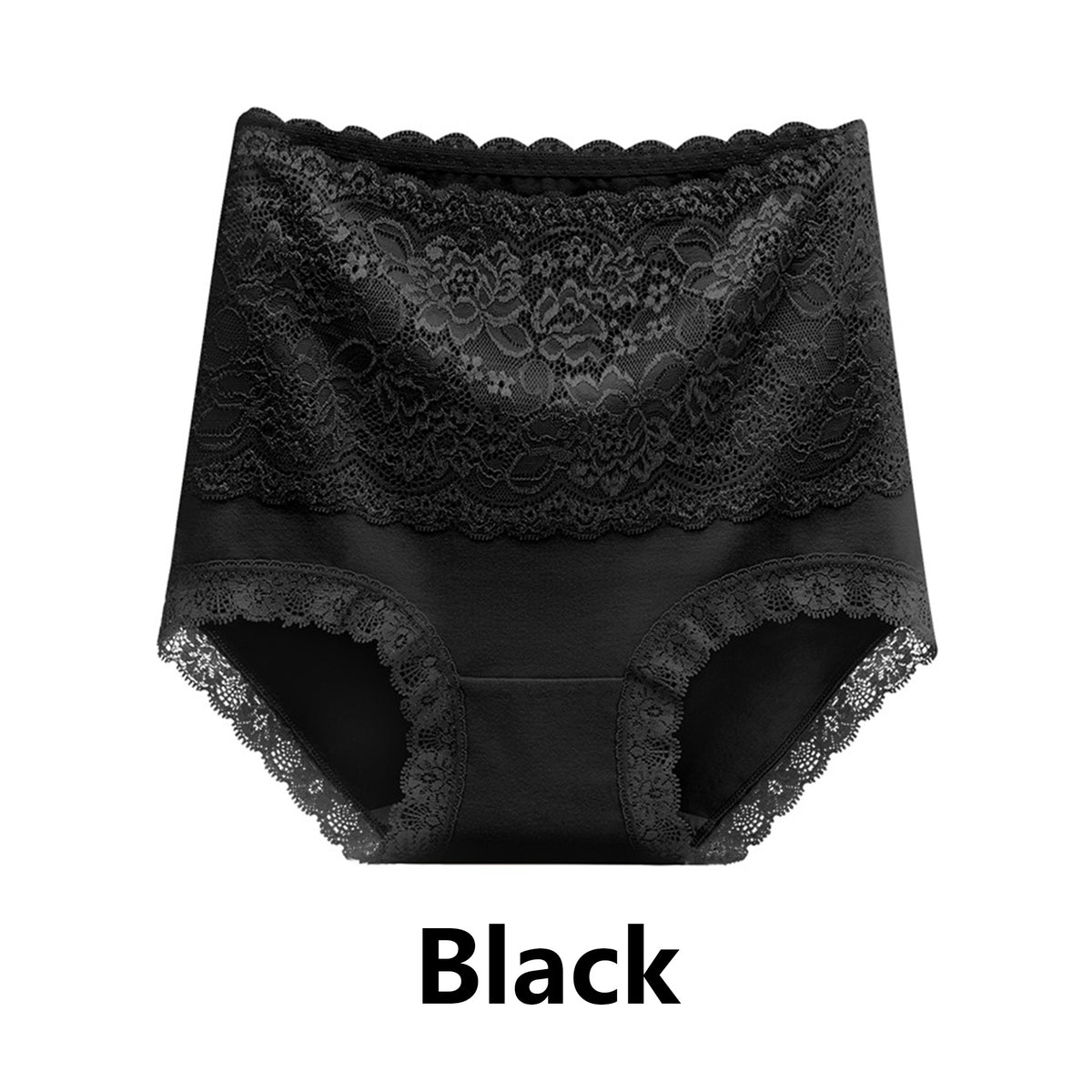 High Waisted Cotton Underwear Soft Lace Panties