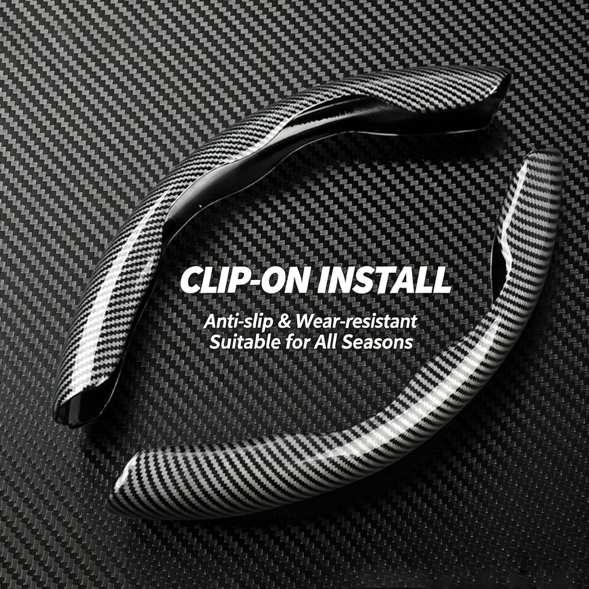 1 Pair Carbon Fiber Anti-Slip Protector, Universal Fit for Most Cars/SUVs
