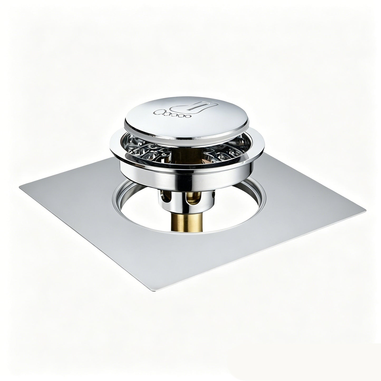 Bathroom Shower Floor Drain Cover — Features a Brass Inner Core for Odor and Clog Prevention
