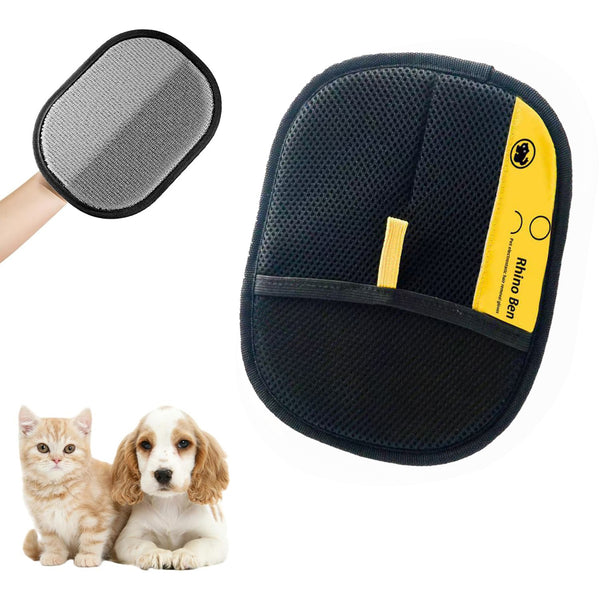 Pet Hair Removal Gloves – Electrostatic Reusable Cat & Dog Hair Remover for Furniture, Couch, Carpet & Car Seats