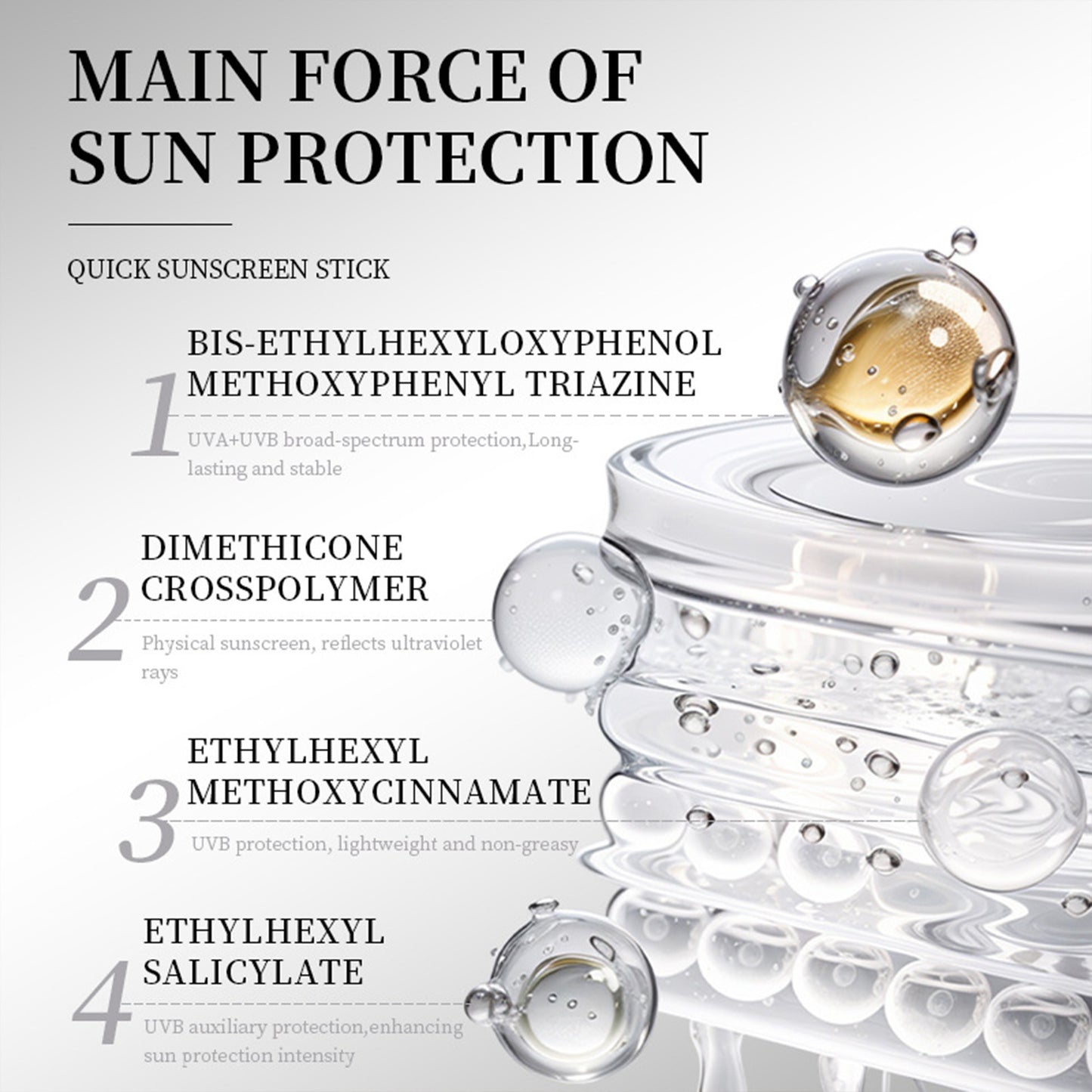 SPF 50+ Sunscreen Stick – Broad Spectrum Sun Protection for Dry & Sensitive Skin, No White Cast