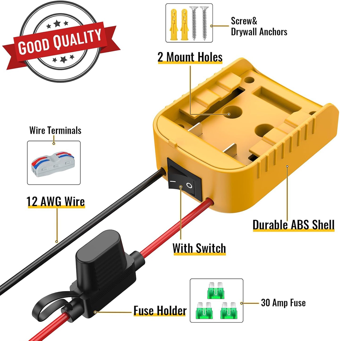Power Wheel Adapter for Milwaukee M18 Battery Adapter 18V Power Wheel Battery Conversion