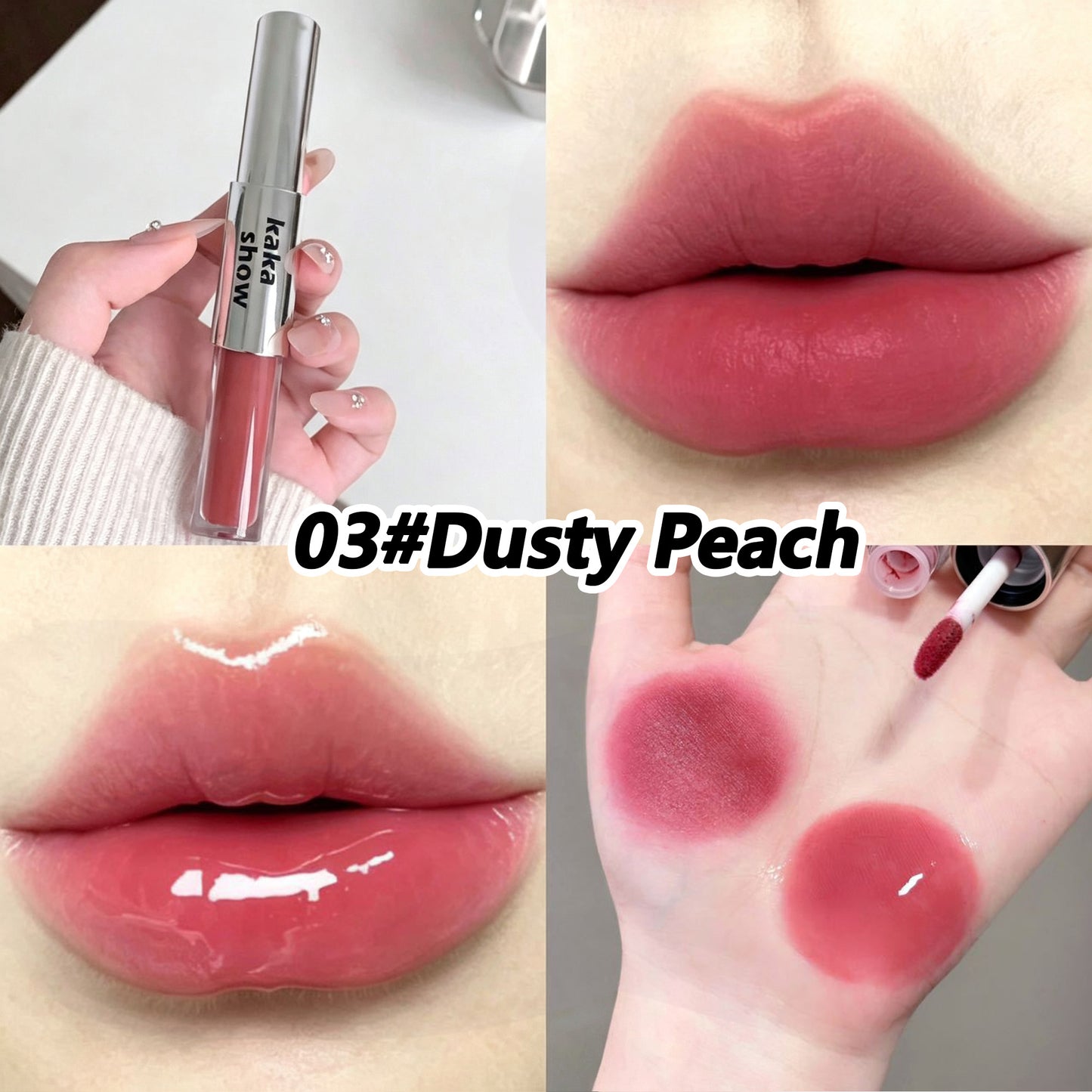 2-in-1 Dual Ended Lip Stain & Lip Oil for Moisturizing & Glossy Finish