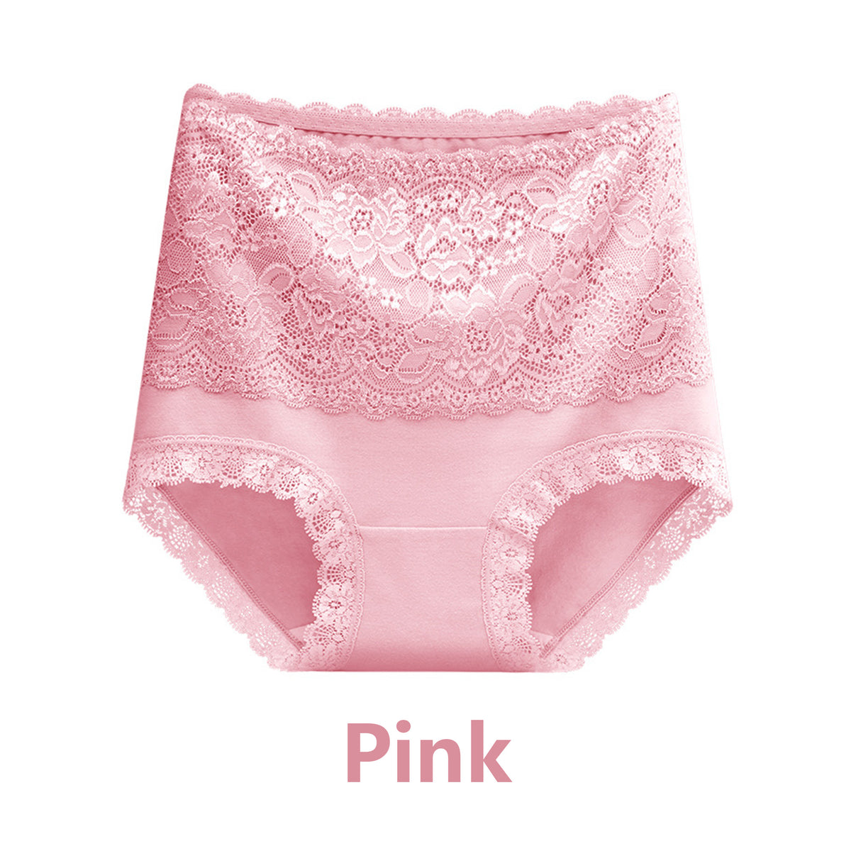 High Waisted Cotton Underwear Soft Lace Panties