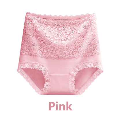High Waisted Cotton Underwear Soft Lace Panties