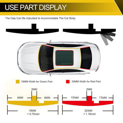 T-Shape Sealing Strip for Car Windshield, Front/Rear Trim