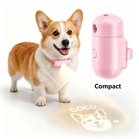 Dog Collar Projection Light / Clip-on Dog Walking Light Accessory