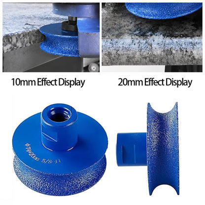 Diamond Edging Wheel Half-Round Profile, For Angle Grinders, 5/8-11 Thread