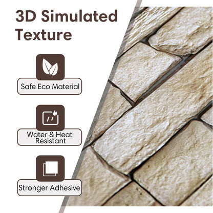 10PCS 3D Wall Panels Peel and Stick Foam