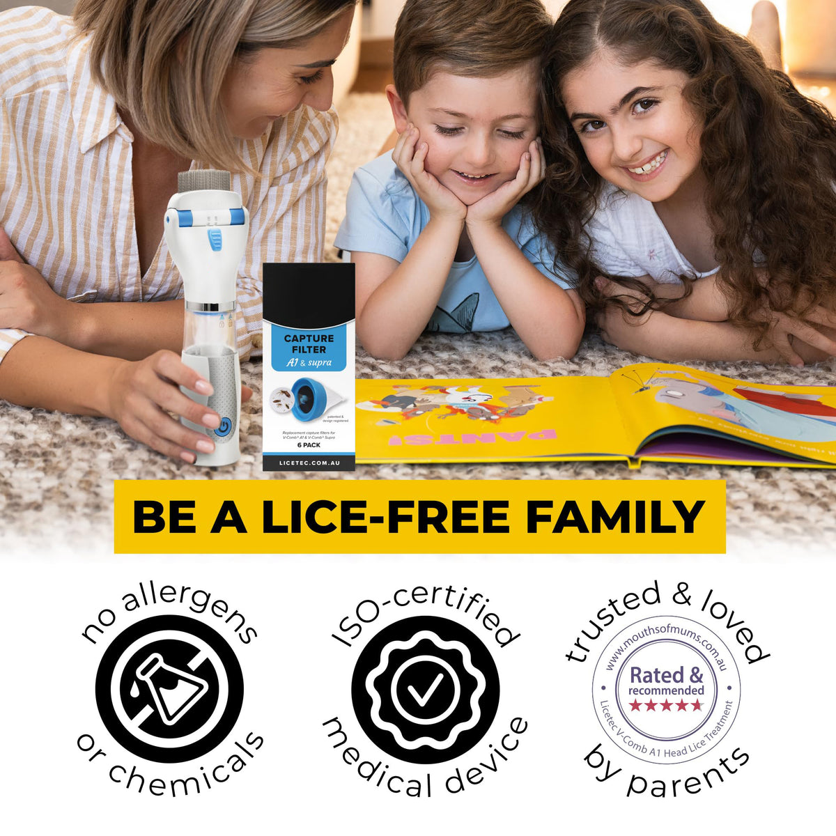 Chemical-Free Lice Removal Electric Comb