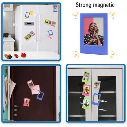 5 Pcs Refrigerator Magnetic Photo Frames – Fridge Picture Holders for Polaroid & Fujifilm Instax Mini Film