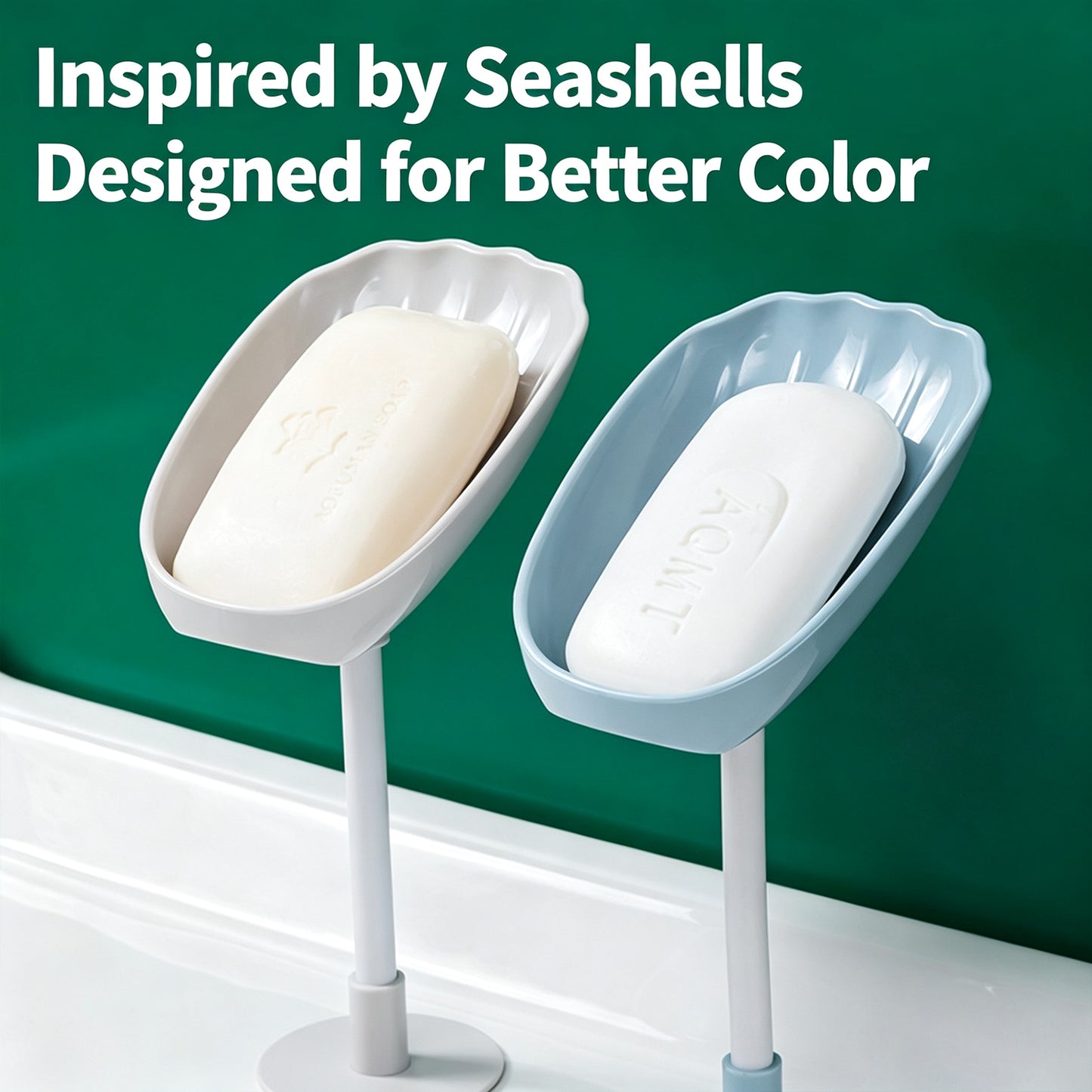 Wall-Mounted Soap Rack Set with Draining Soap Holders