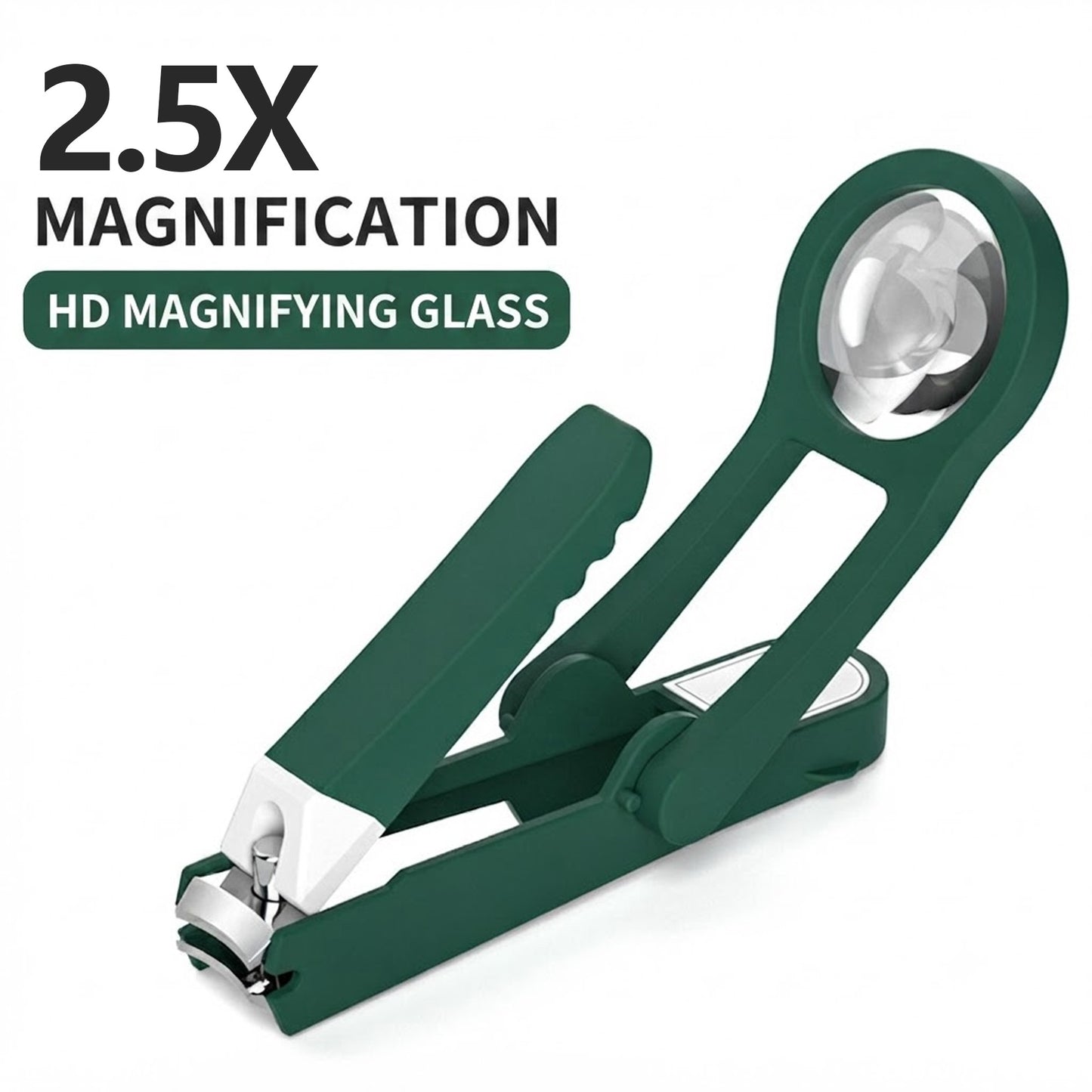 Nail Clippers with Magnifier Carbon Steel Thick Nail Cutter