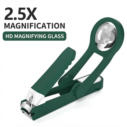 Nail Clippers with Magnifier Carbon Steel Thick Nail Cutter