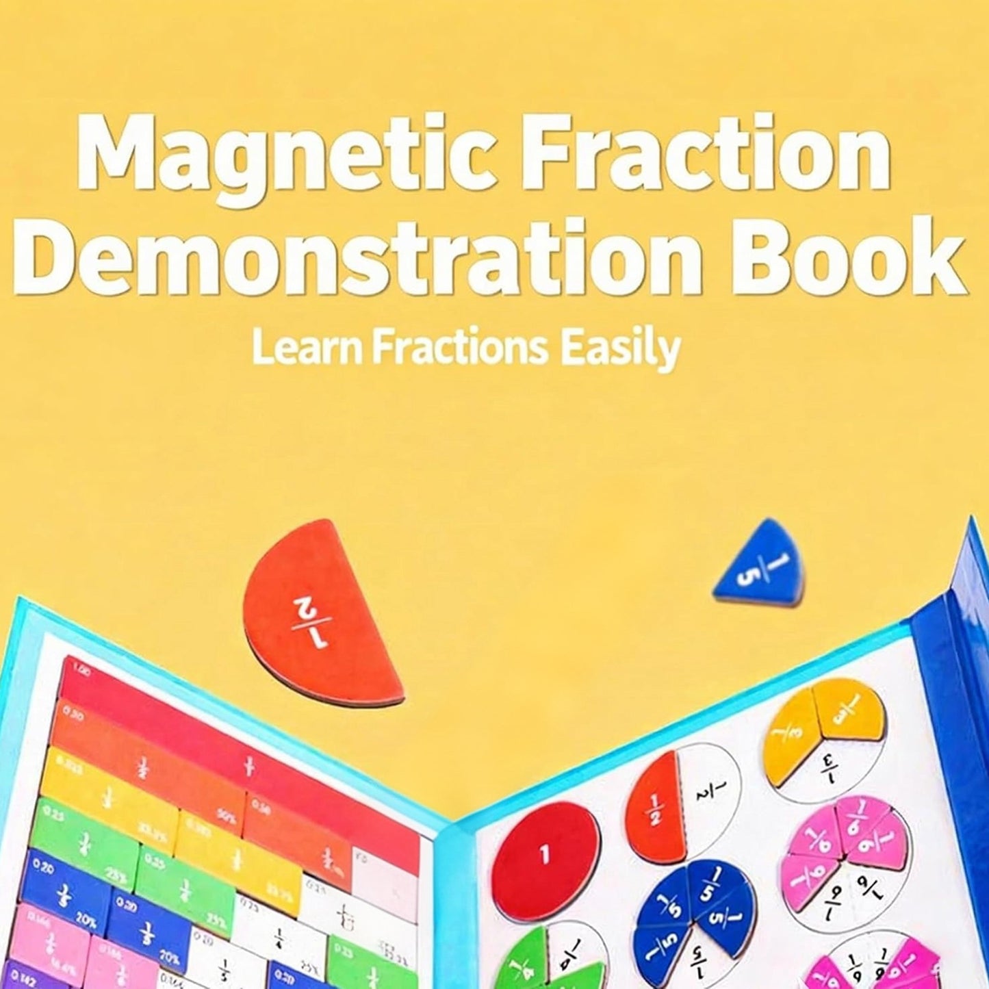 New Magnetic Fraction Demonstration Set And Game Booklet For Children
