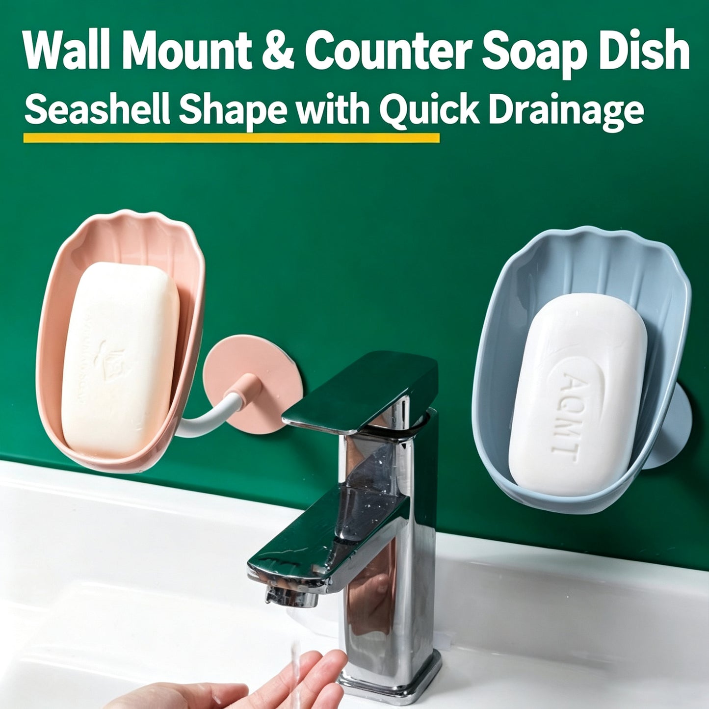 Wall-Mounted Soap Rack Set with Draining Soap Holders