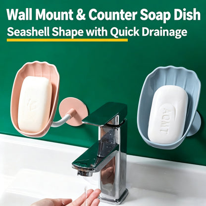 Wall-Mounted Soap Rack Set with Draining Soap Holders