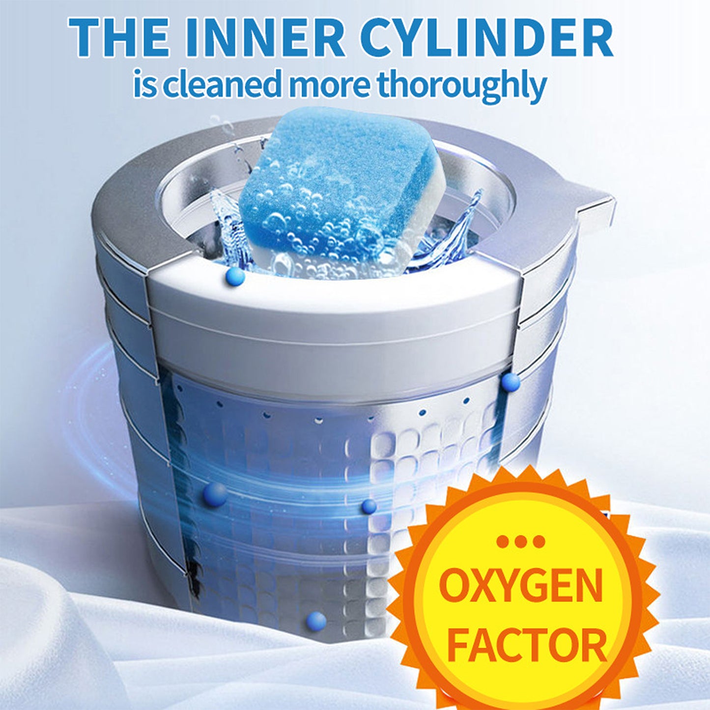 24 Tablets Washing Machine Cleaner Tablets for Front Load, Top Load & HE Washers, Remove Limescale Odor Grime