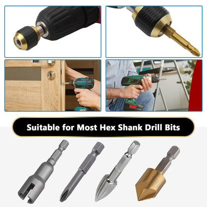 2Pcs Self-locking Drill Bit Holder