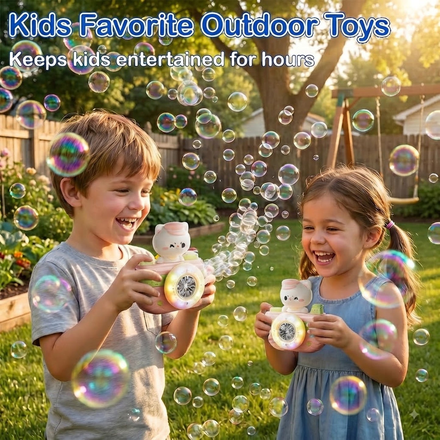 Rechargeable Bubble Machine Set For Kids