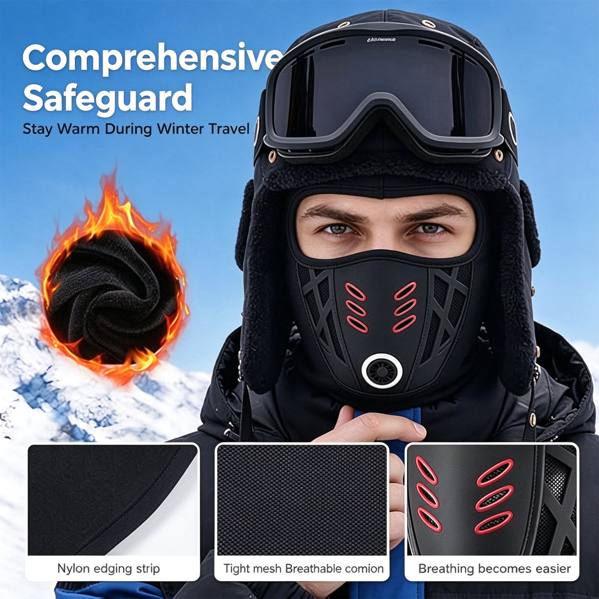 Winter Rider Warm Anti-Haze Balaclava Full Face Mask