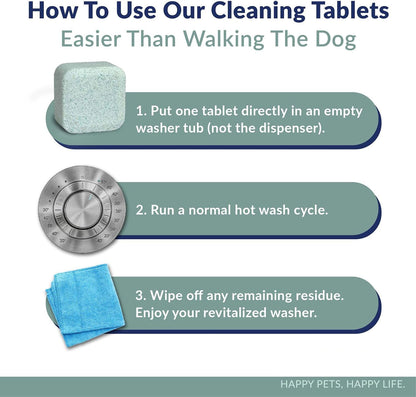 12Pcs Washing Machine Cleaner Tablets   for Front and Top Load Washers