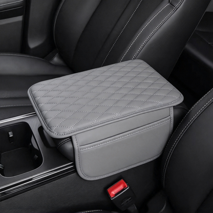 Multifunctional Car Armrest Box Cushion with Built-in Storage Bag
