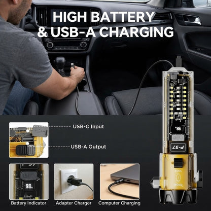 Rechargeable Safety Tool with Seatbelt Cutter & Window Breaker